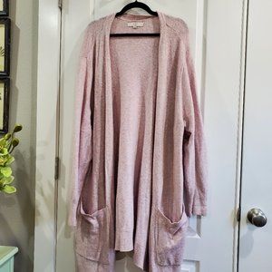 LOFT Plus Dusty Pink Cardigan Size 24/26
